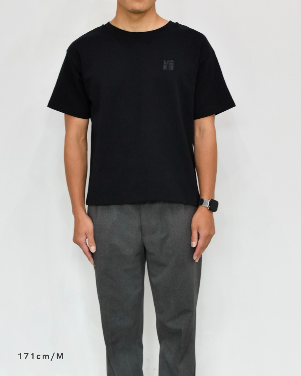 ミニマルロゴTシャツ【BLACK】