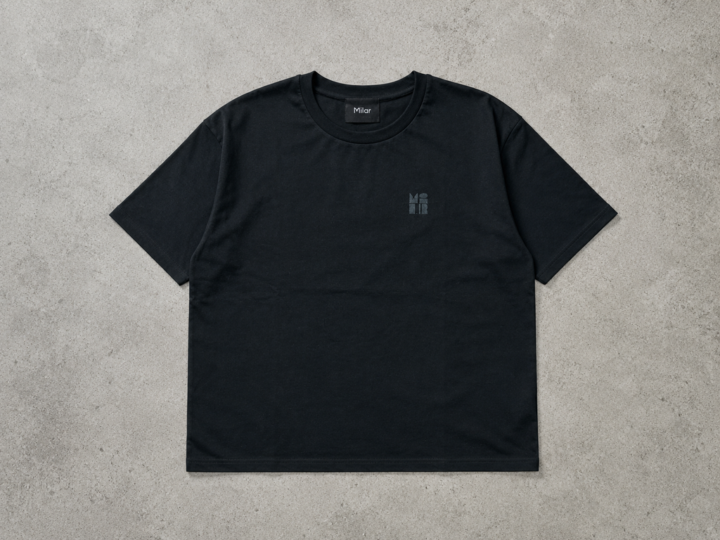 ミニマルロゴTシャツ【BLACK】